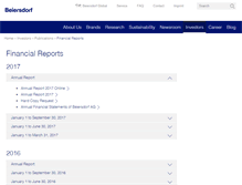 Tablet Screenshot of annualreport2011.beiersdorf.com