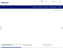 Tablet Screenshot of beiersdorf.com.au