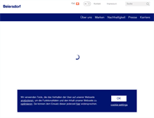 Tablet Screenshot of de.beiersdorf.ch